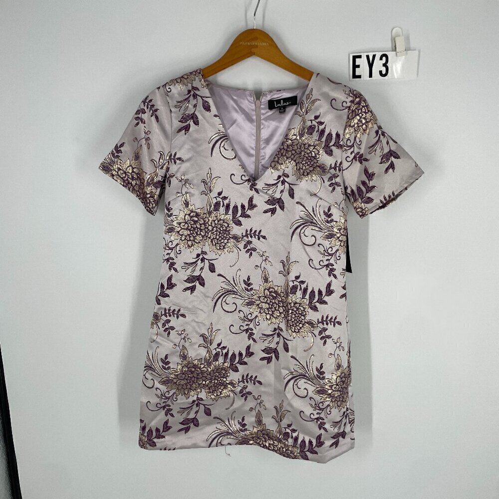 Lulus floral v neck mini dress sz S